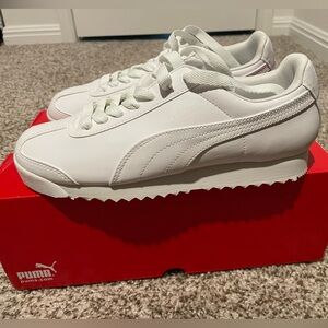 New Puma White Leather Sneakers